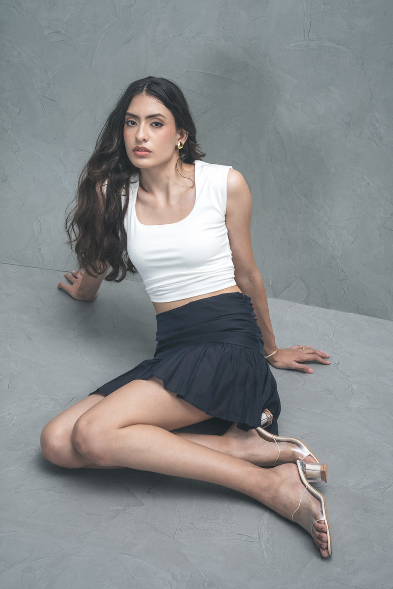 Ruched Mini Skirt