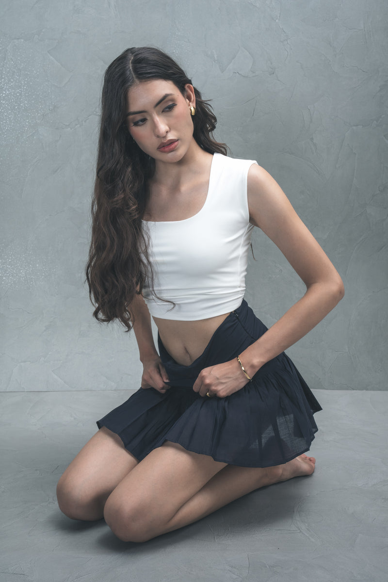 Ruched Mini Skirt