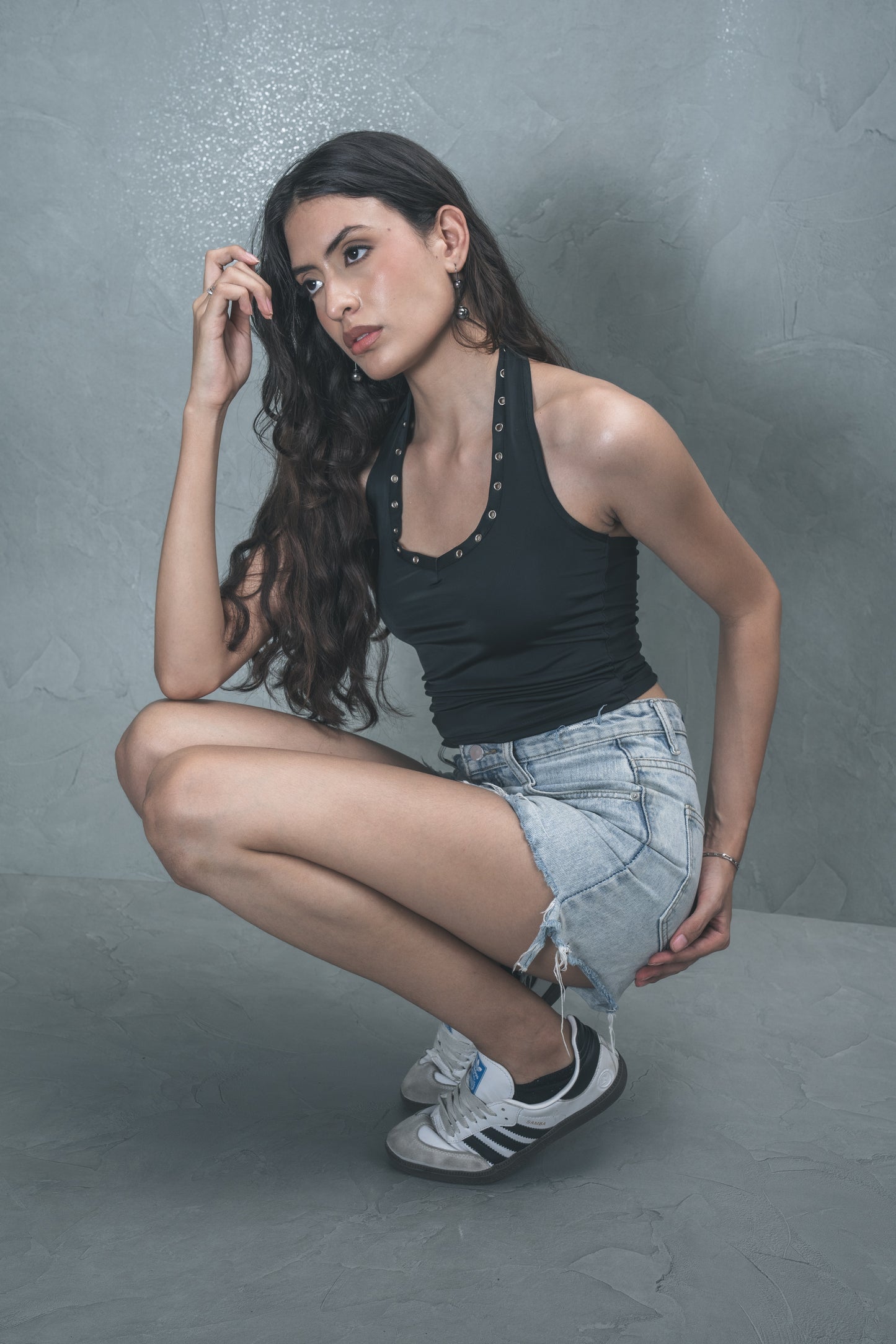 Stud Detail Halter Top
