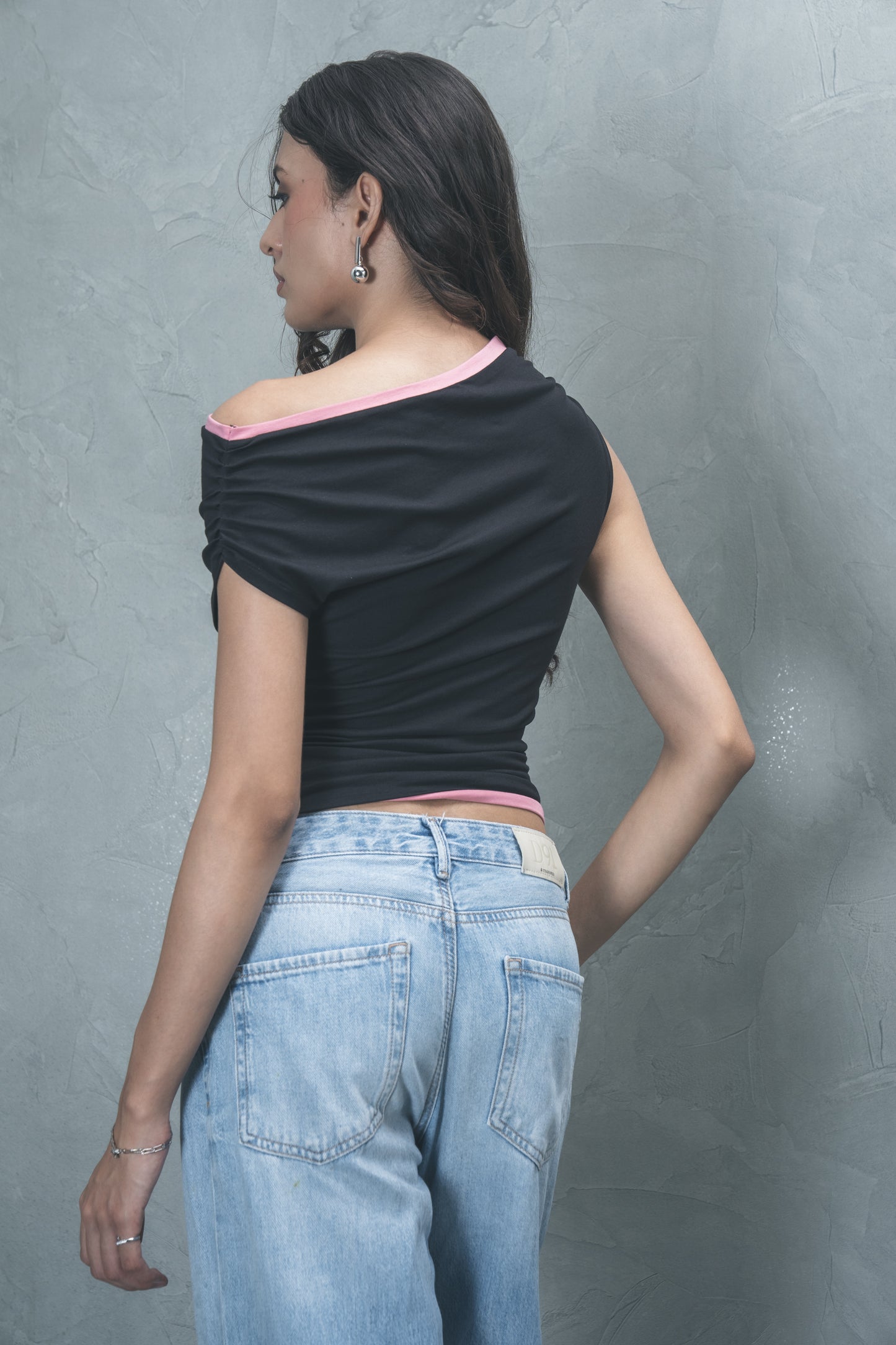 Bardot Contrast Top