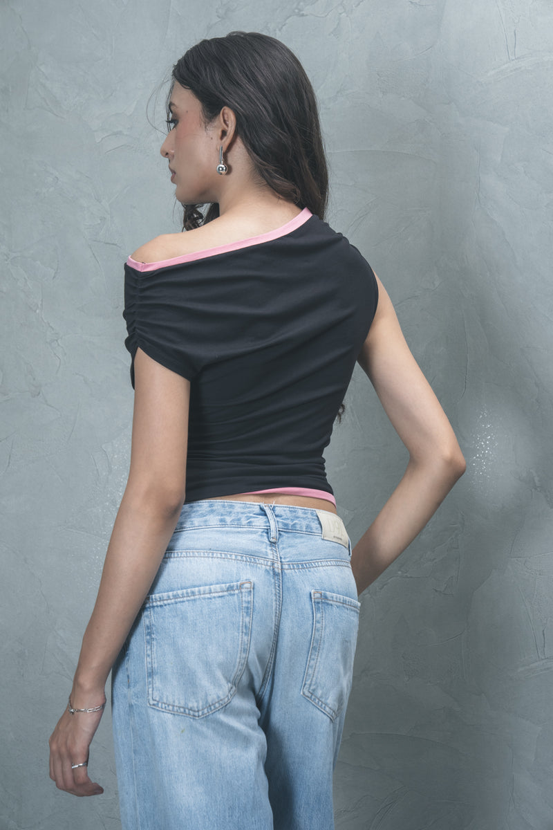 Bardot Contrast Top