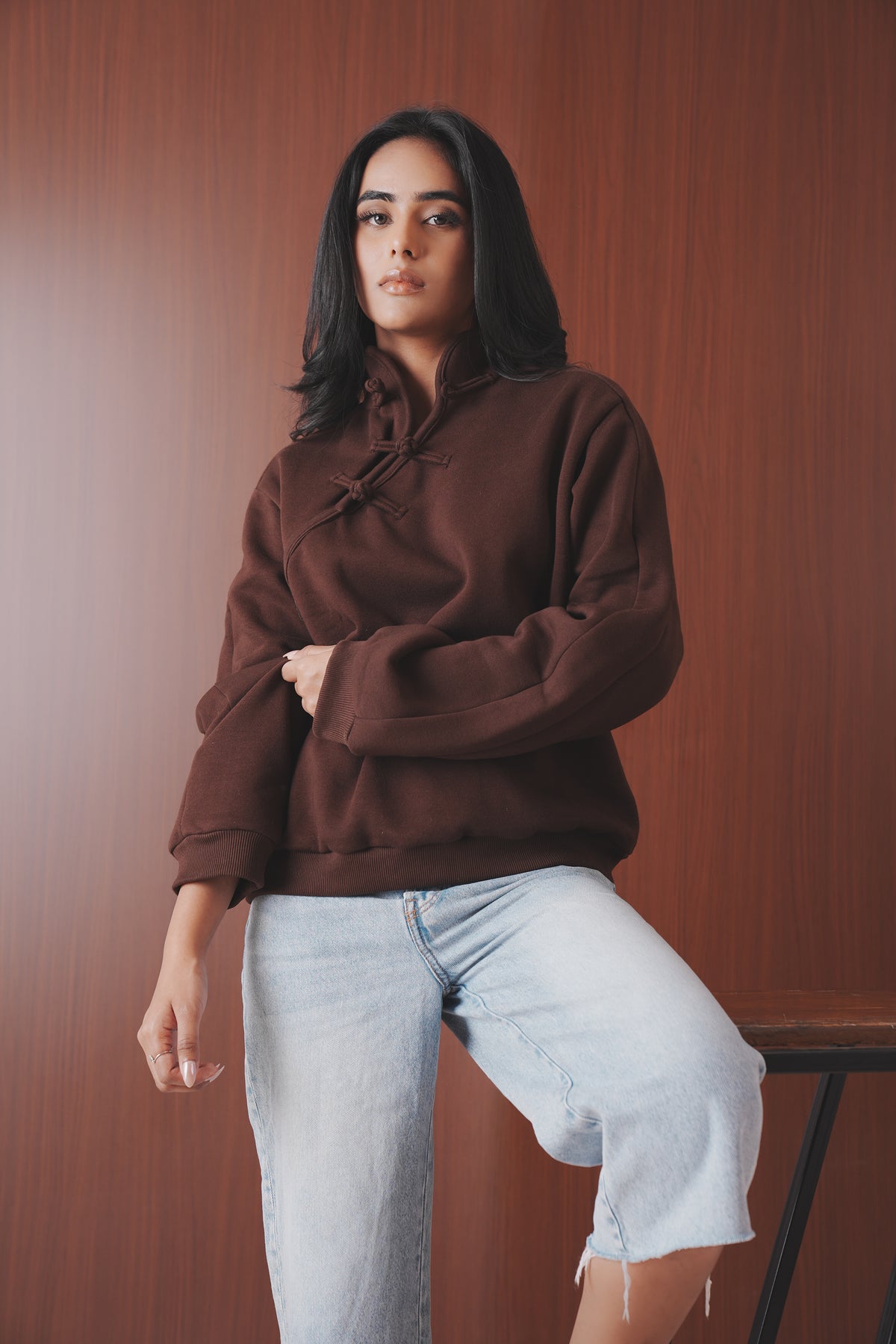 Stand Collar Sweatshirt