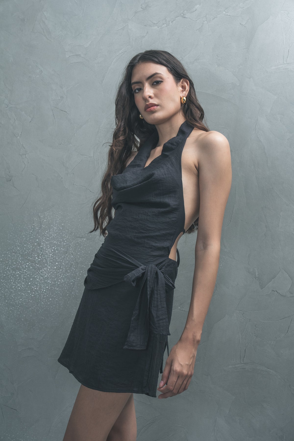 Draped Halter Mini