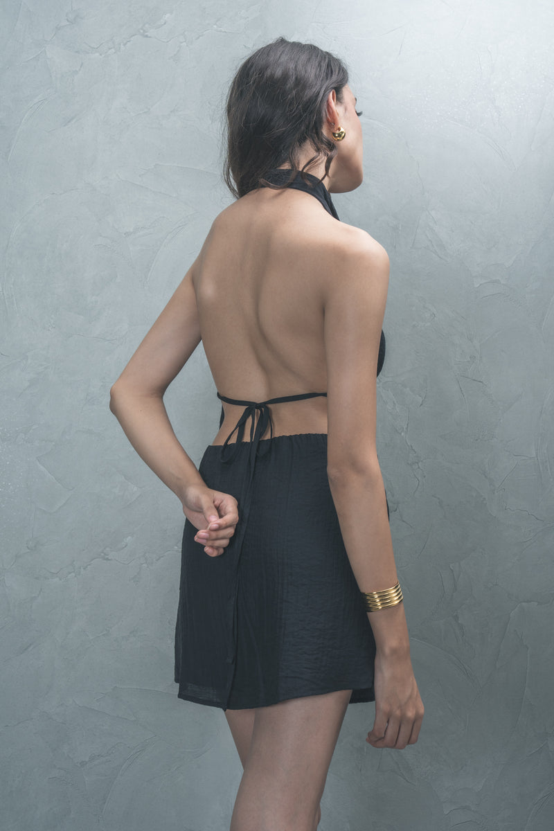 Draped Halter Mini