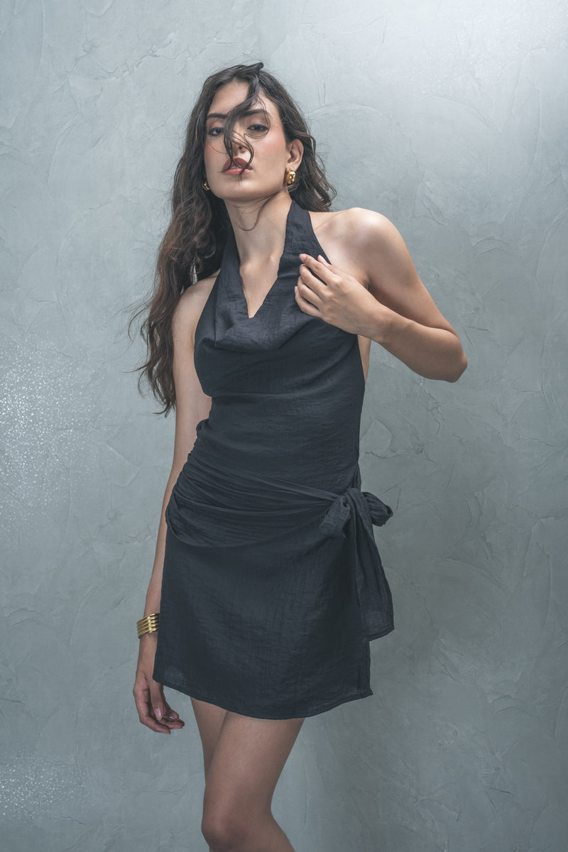 Draped Halter Mini