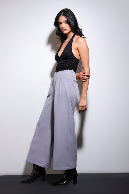 High Waist Flared Trousers