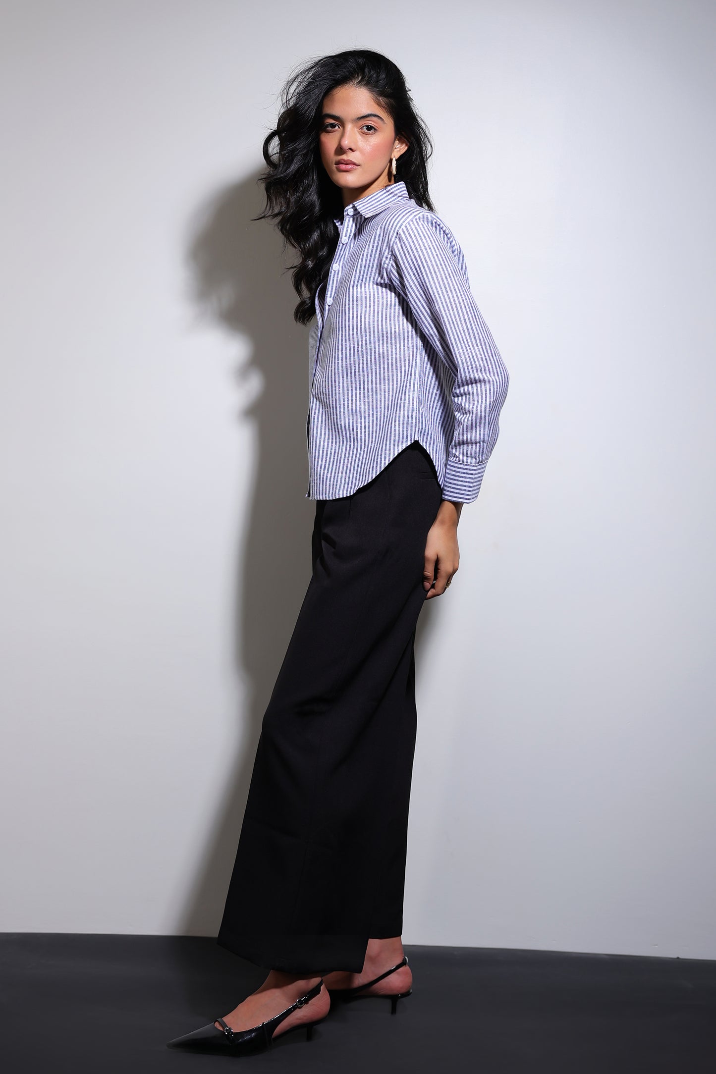 High Waist Flared Trousers