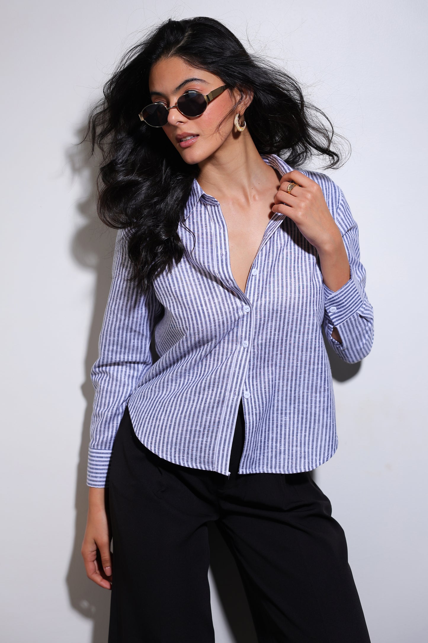 Relaxed Fit Striped Shirt