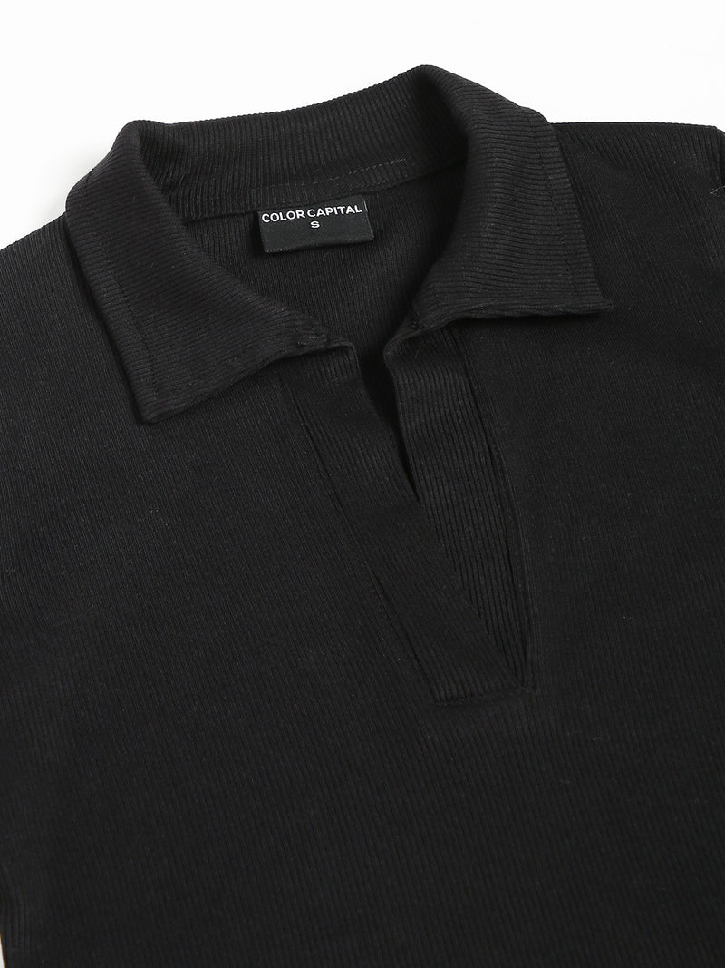 Black Collared Top
