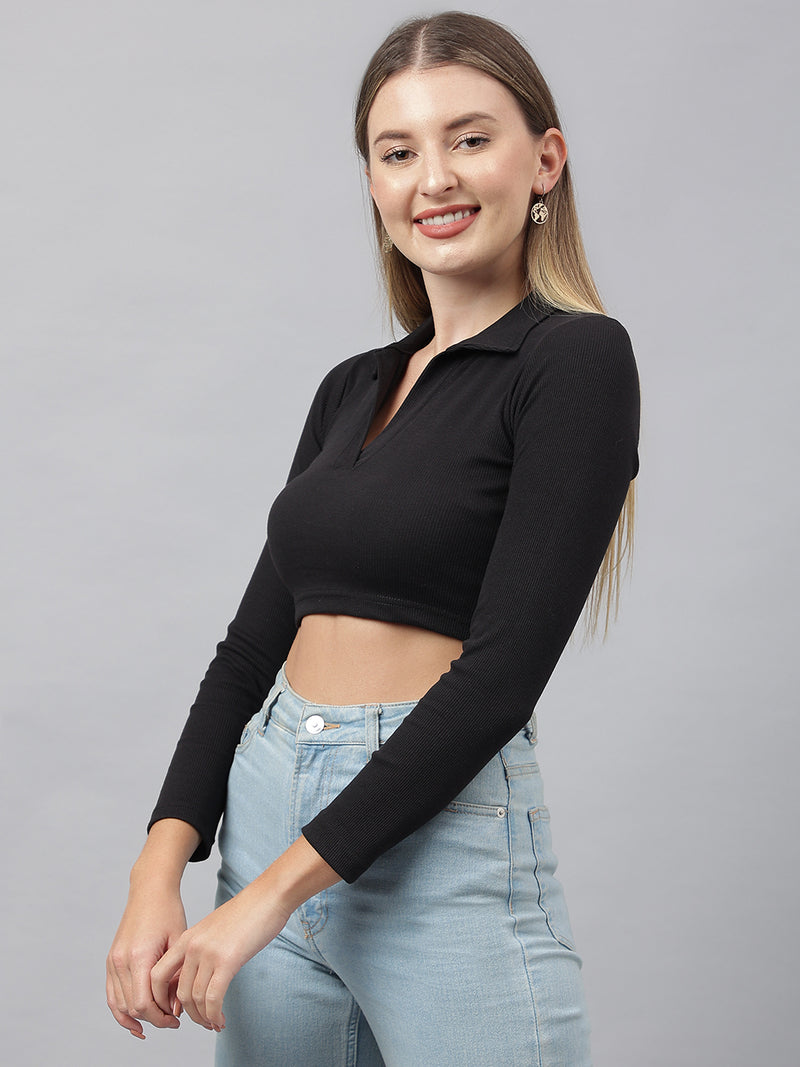 Black Collared Top