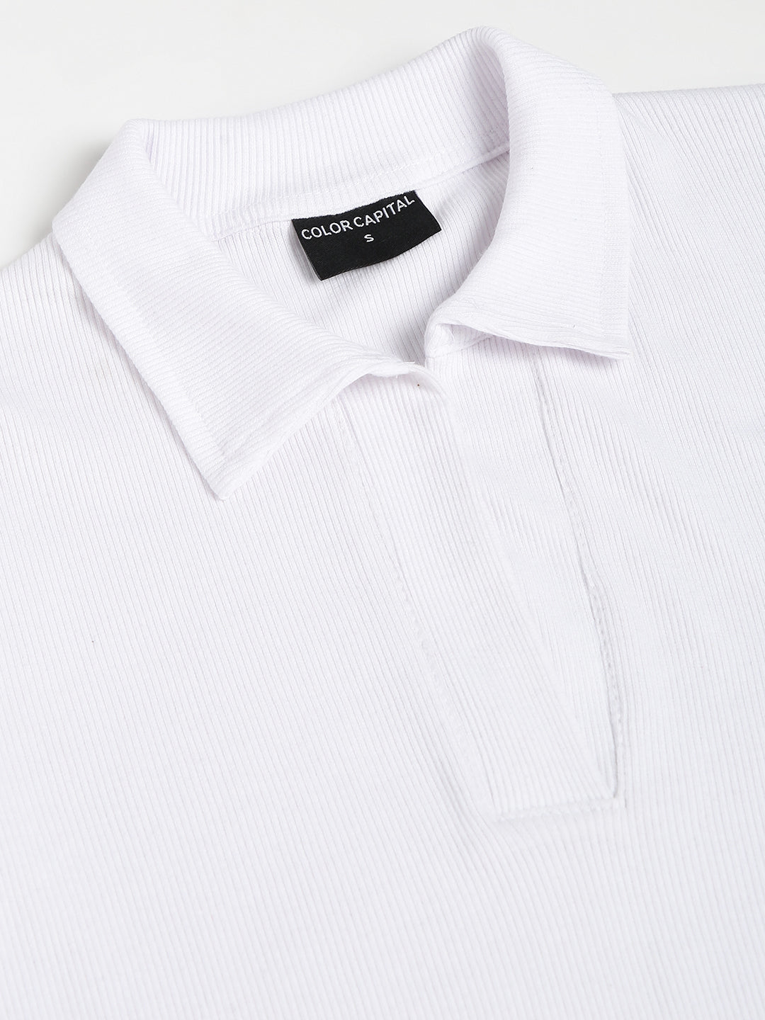 White Collared Top
