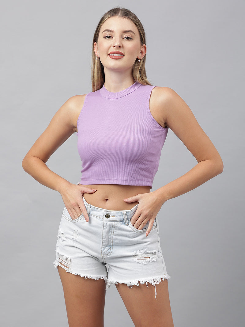 Lavender High Neck Vest