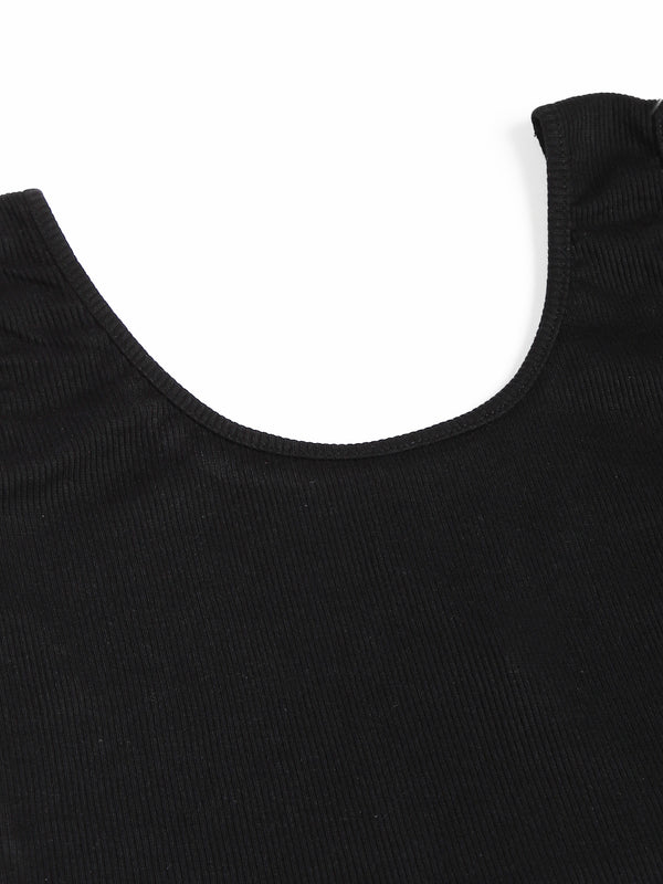 Black Vest Top