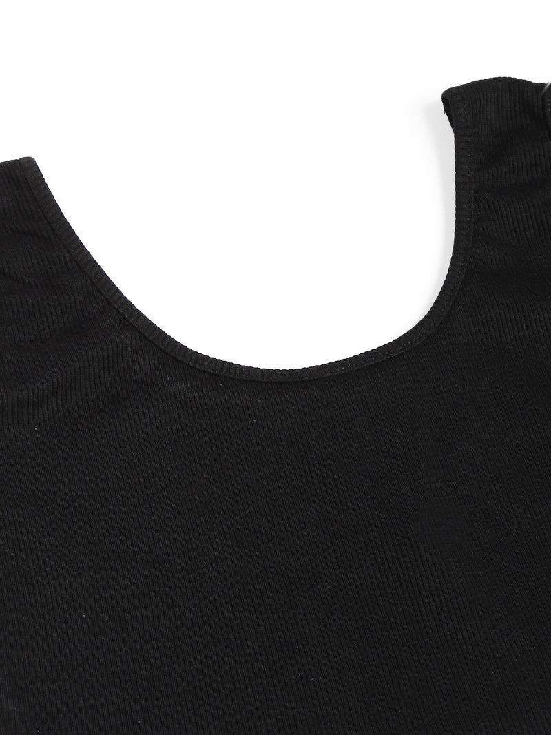 Black Vest Top