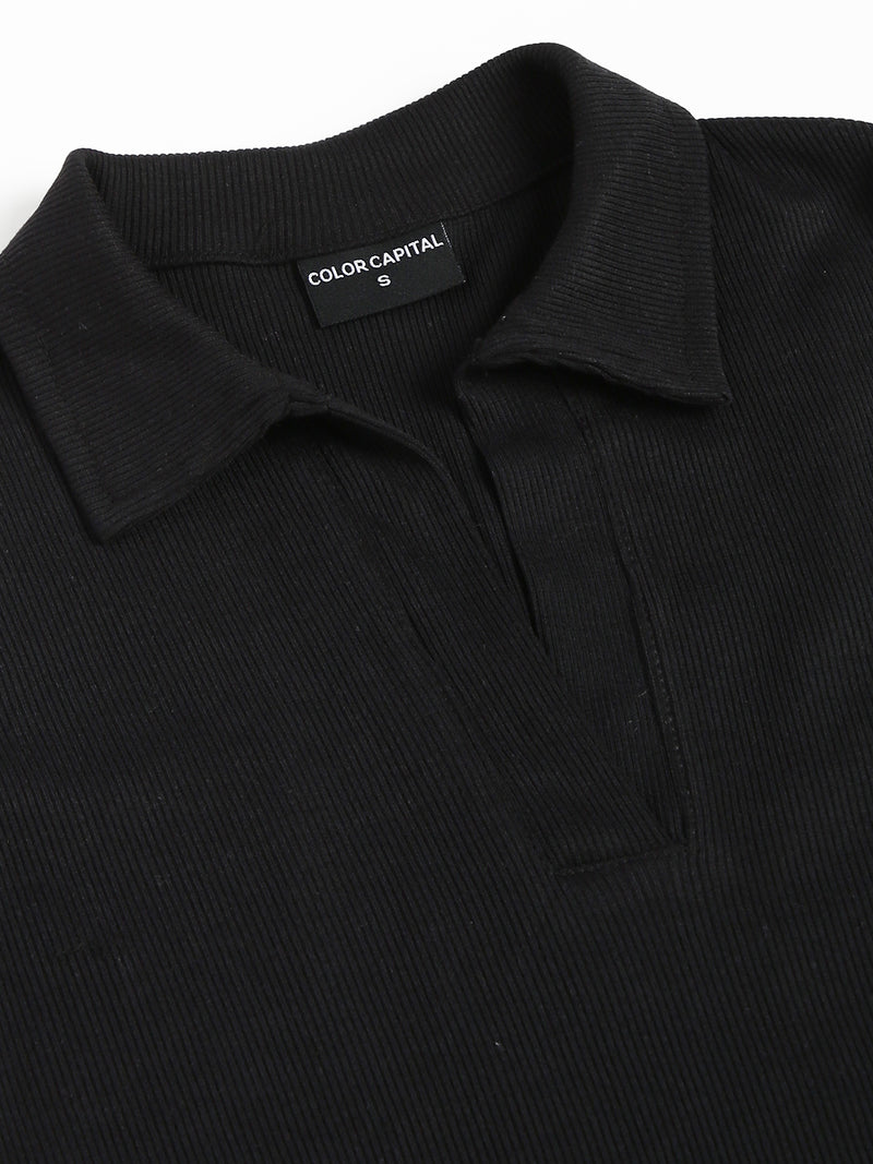 Black Collared Top