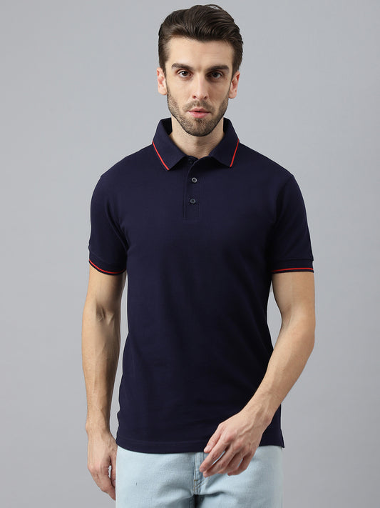 Navy Classic Red Tipping Polo