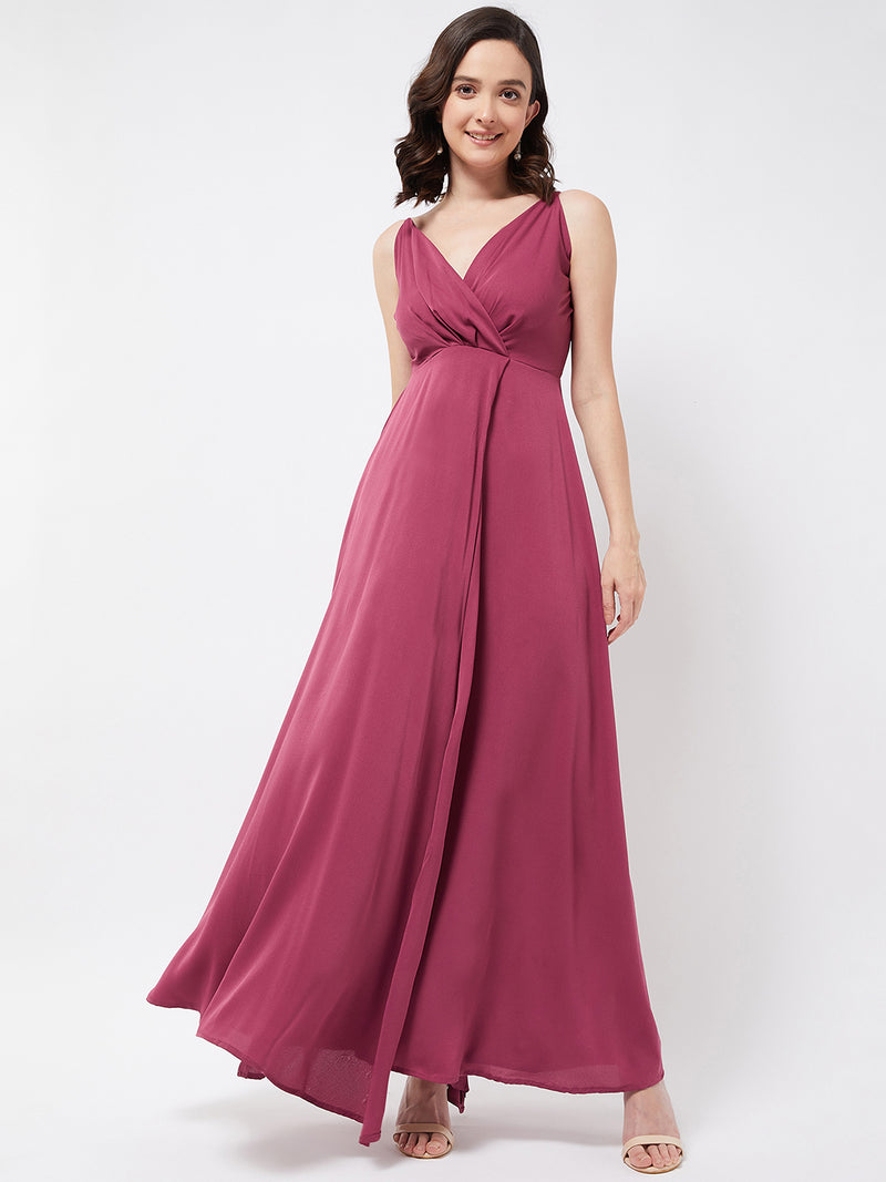 Magenta Cocktail Maxi Dress