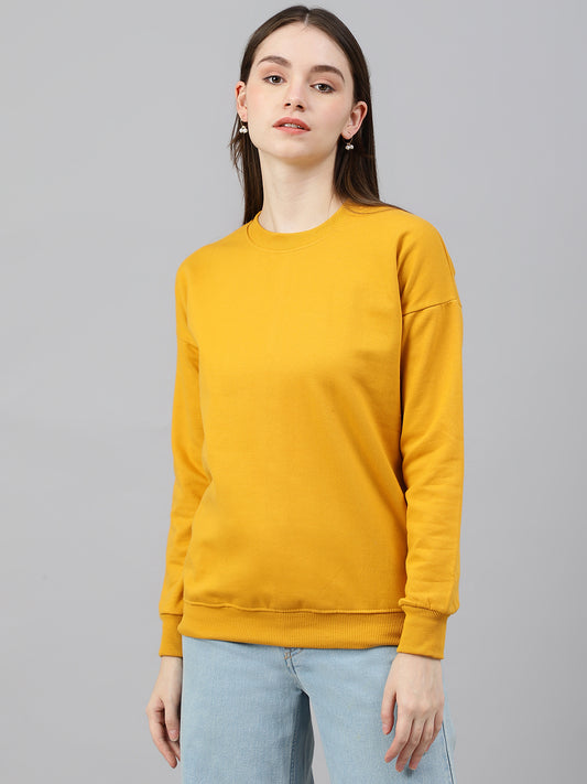 Mustard Drop Shoulder Sweatshirt