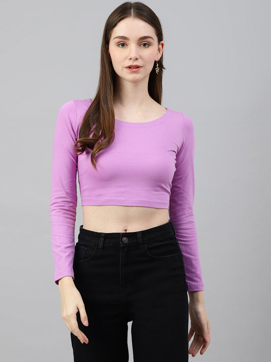 Lavender Scoop Top