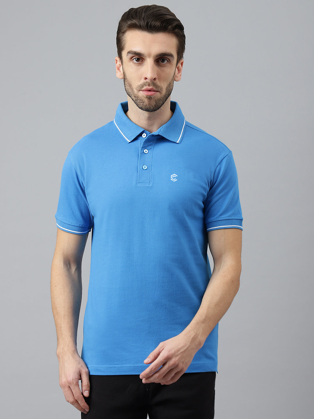 Blue Classic White Tipping Polo