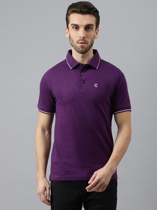 Purple Classic White Tipping Polo