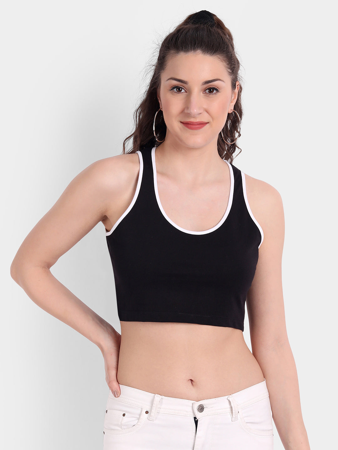Black Vest Top