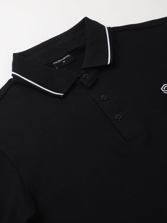 Black Classic White Tipping Polo