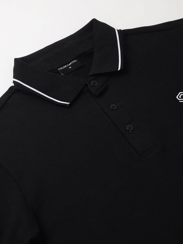 Black Classic White Tipping Polo