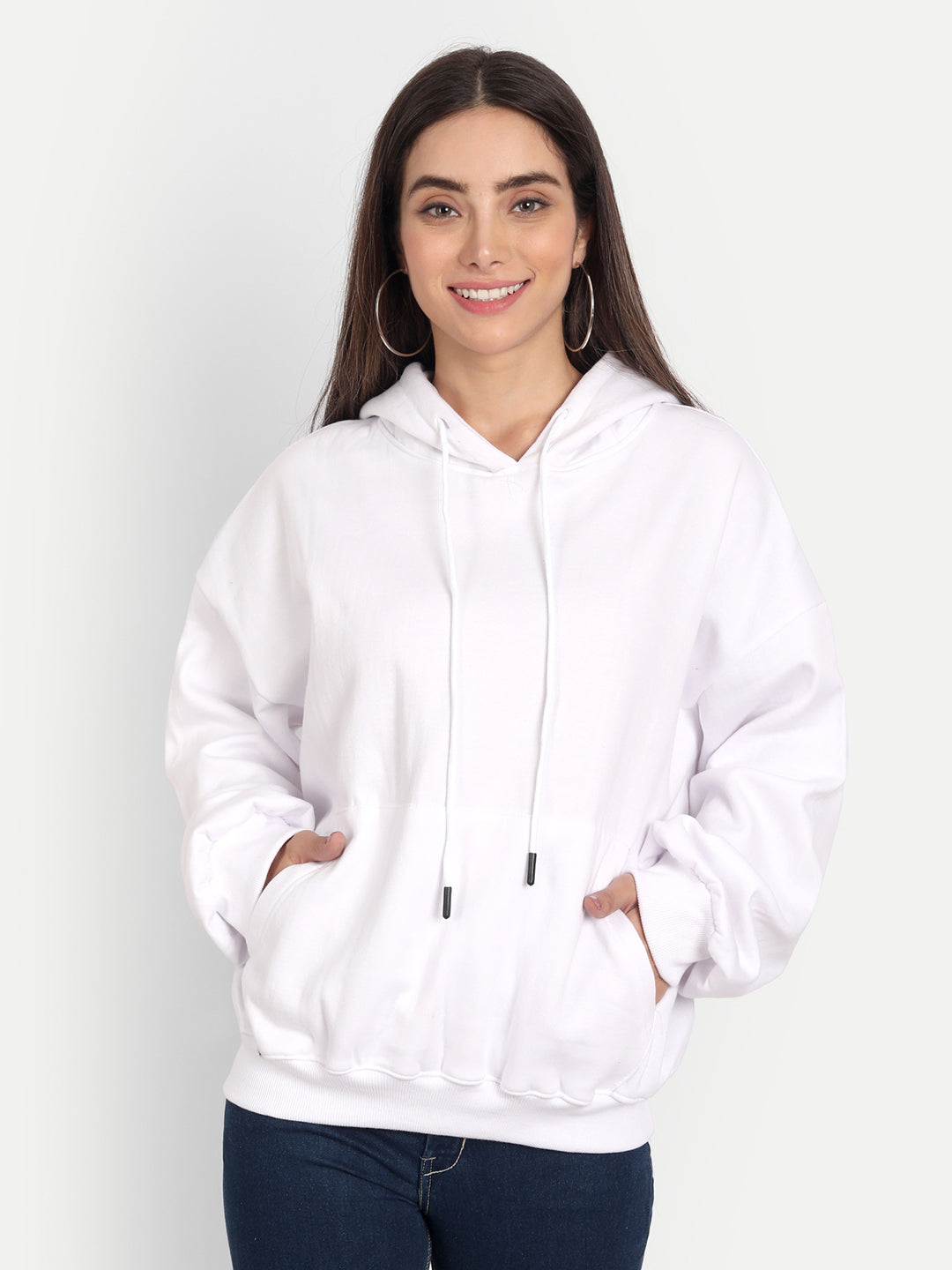 White Oversized Hoodie