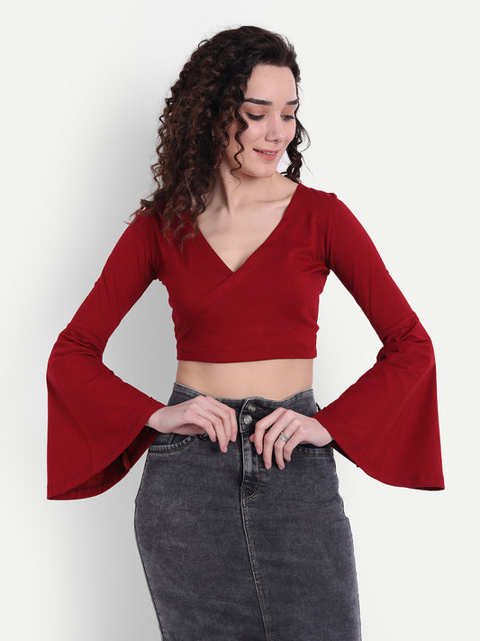Maroon Splice Top