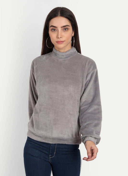 Grey Fur Top