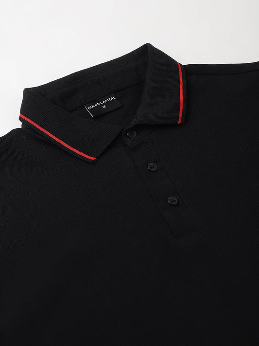 Black Classic Red Tipping Polo