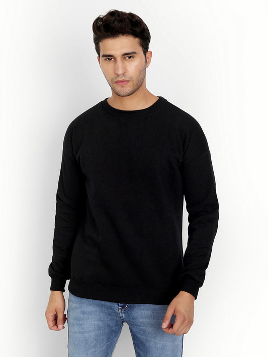 Black Drop Shoulder Sweatshirt