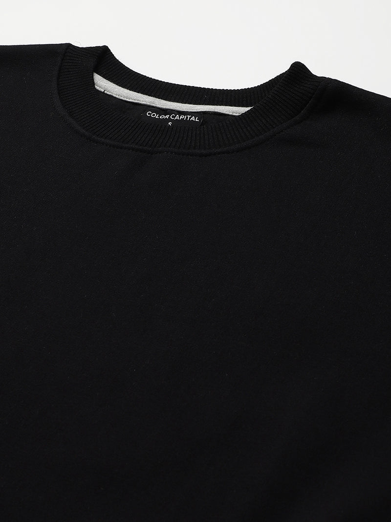Black Drop Shoulder Sweatshirt