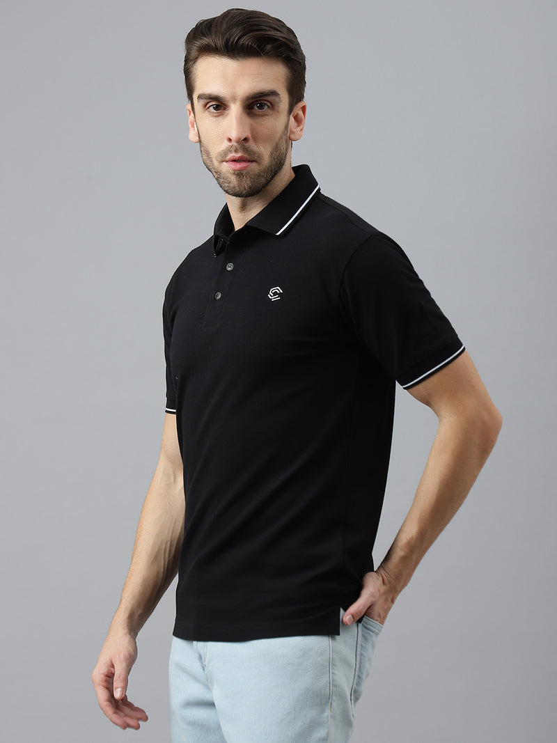 Black Classic White Tipping Polo