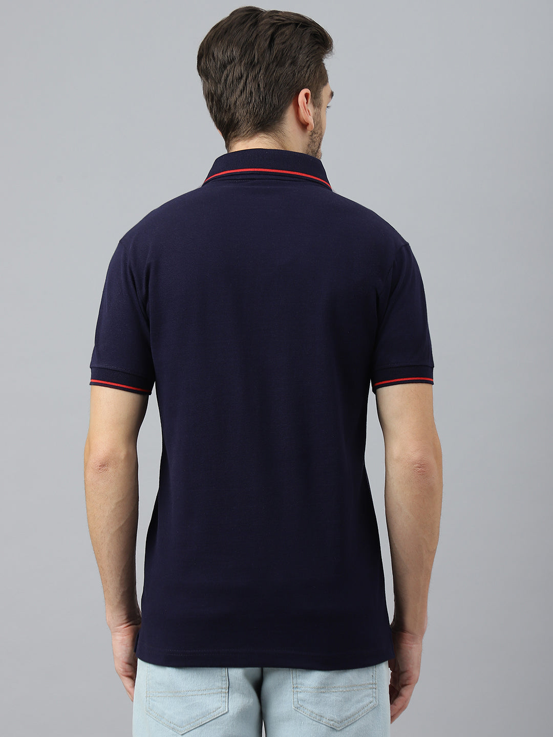 Navy Classic Red Tipping Polo