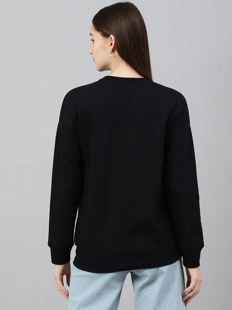 Black Drop Shoulder Sweatshirt