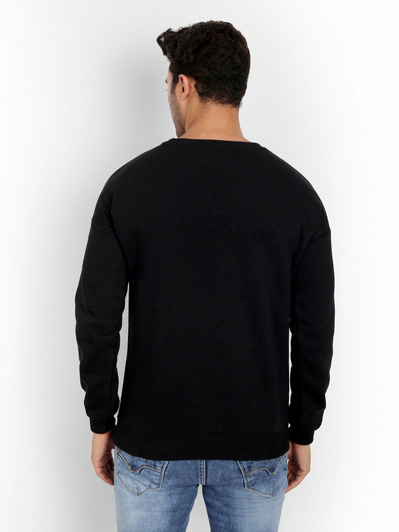 Black Drop Shoulder Sweatshirt