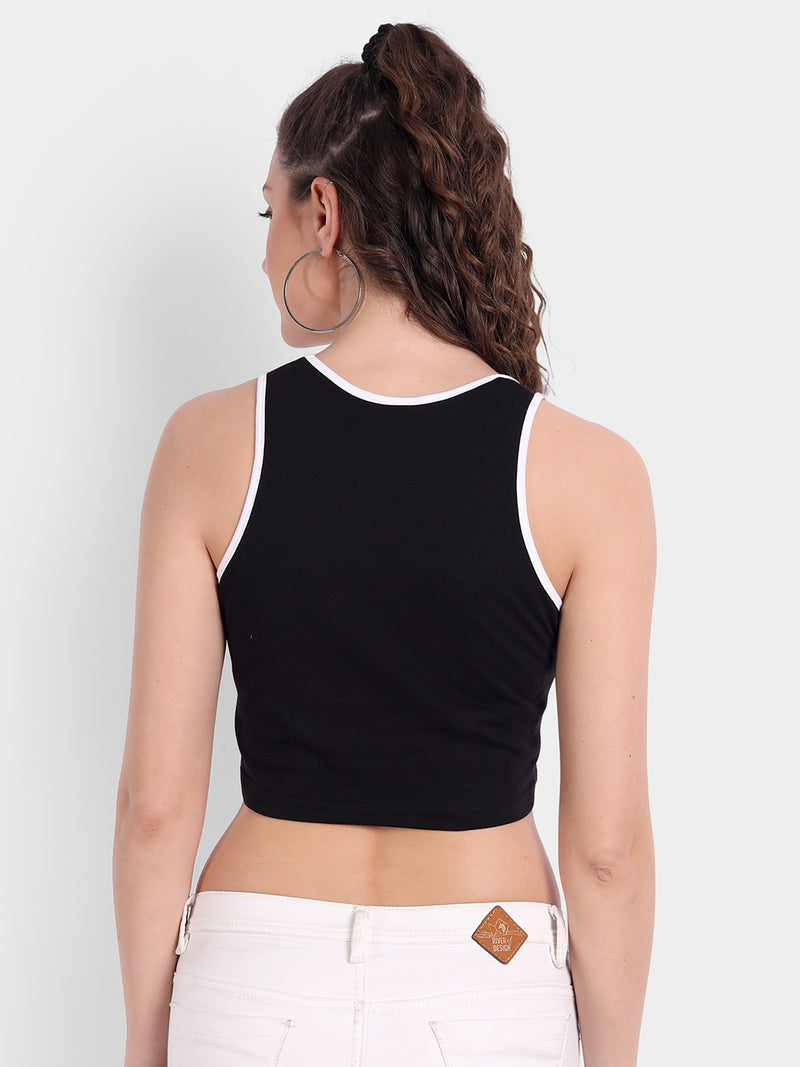Black Vest Top