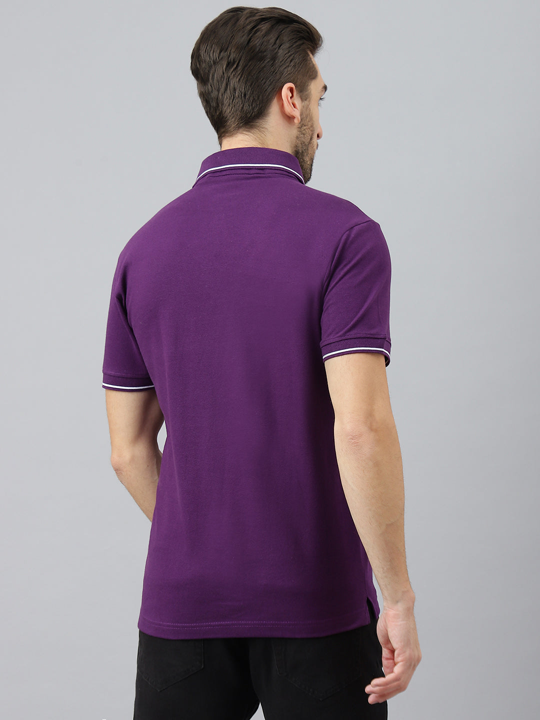 Purple Classic White Tipping Polo