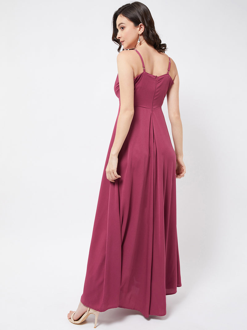 Magenta Cocktail Maxi Dress