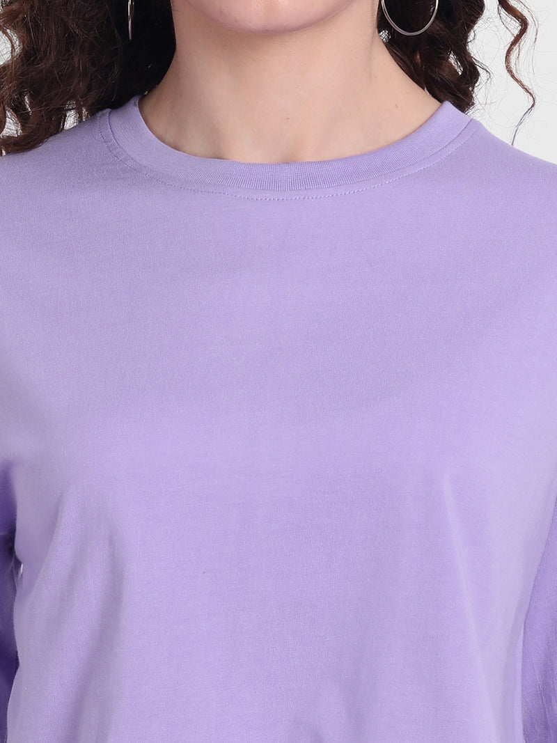 Lavender Oversized Cropped T-shirt