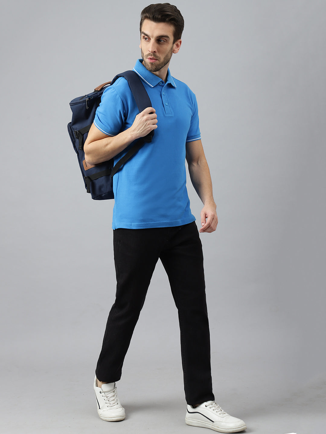 Blue Classic White Tipping Polo