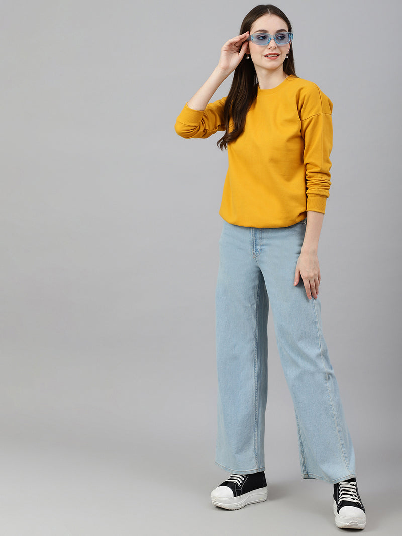 Mustard Drop Shoulder Sweatshirt