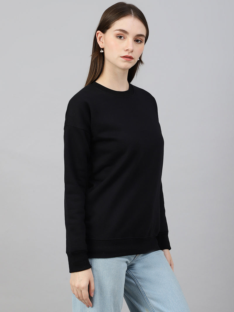 Black Drop Shoulder Sweatshirt