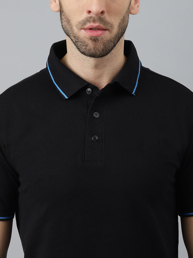 Black Classic Blue Tipping Polo