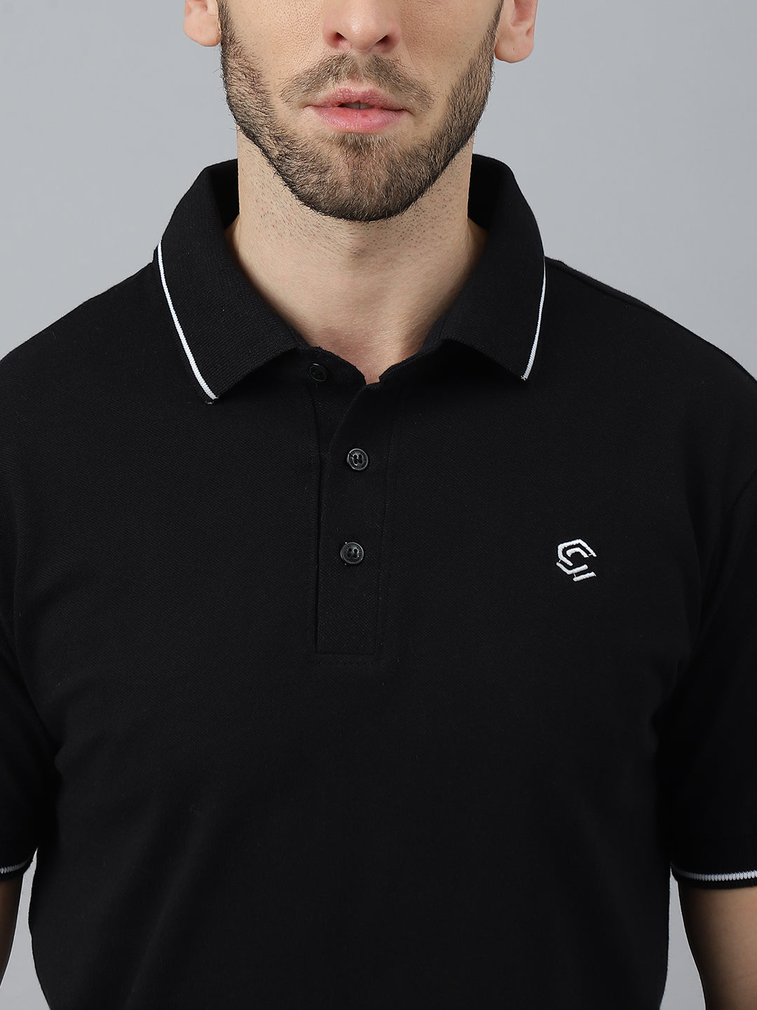 Black Classic White Tipping Polo