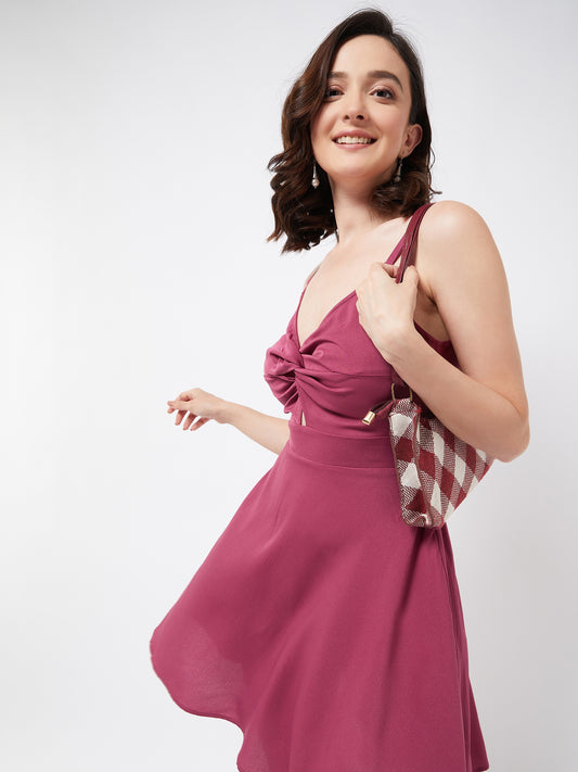 Magenta Flare Dress